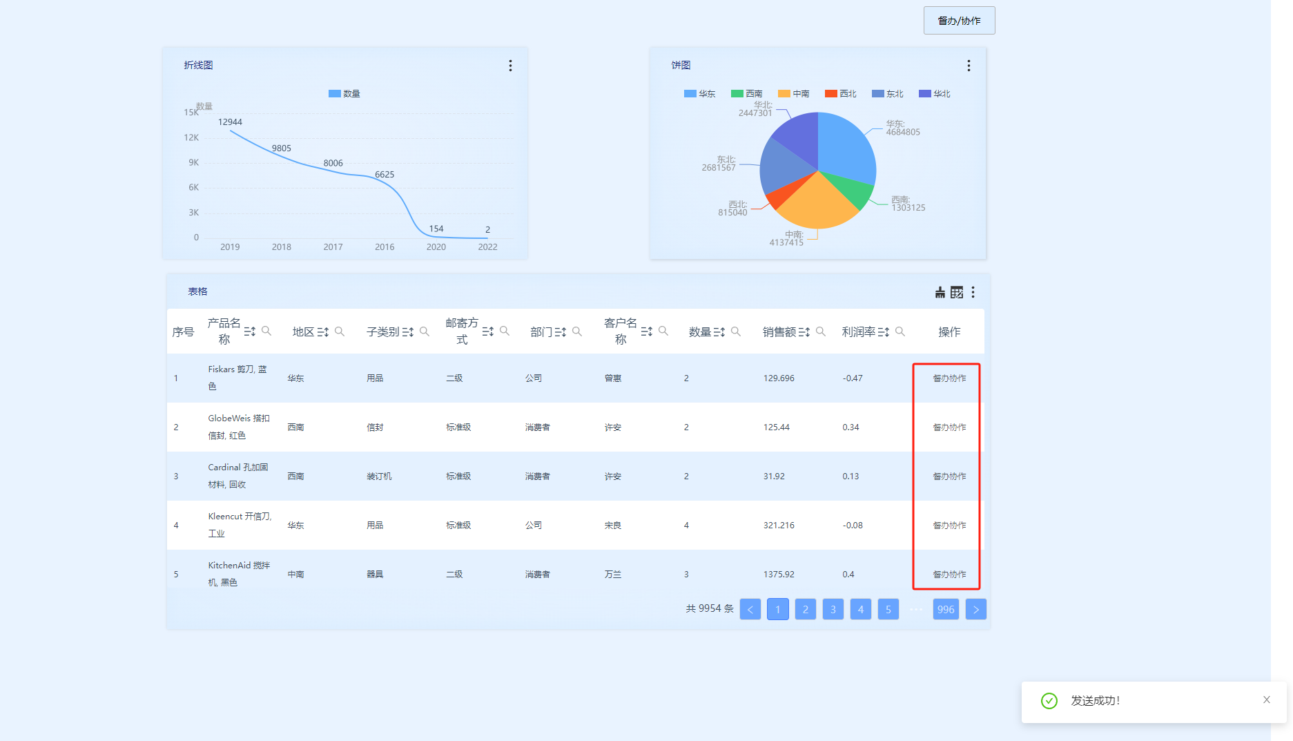 表格发送督办